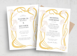 Vintage Flowers Invitation Template in AI PSD EPS