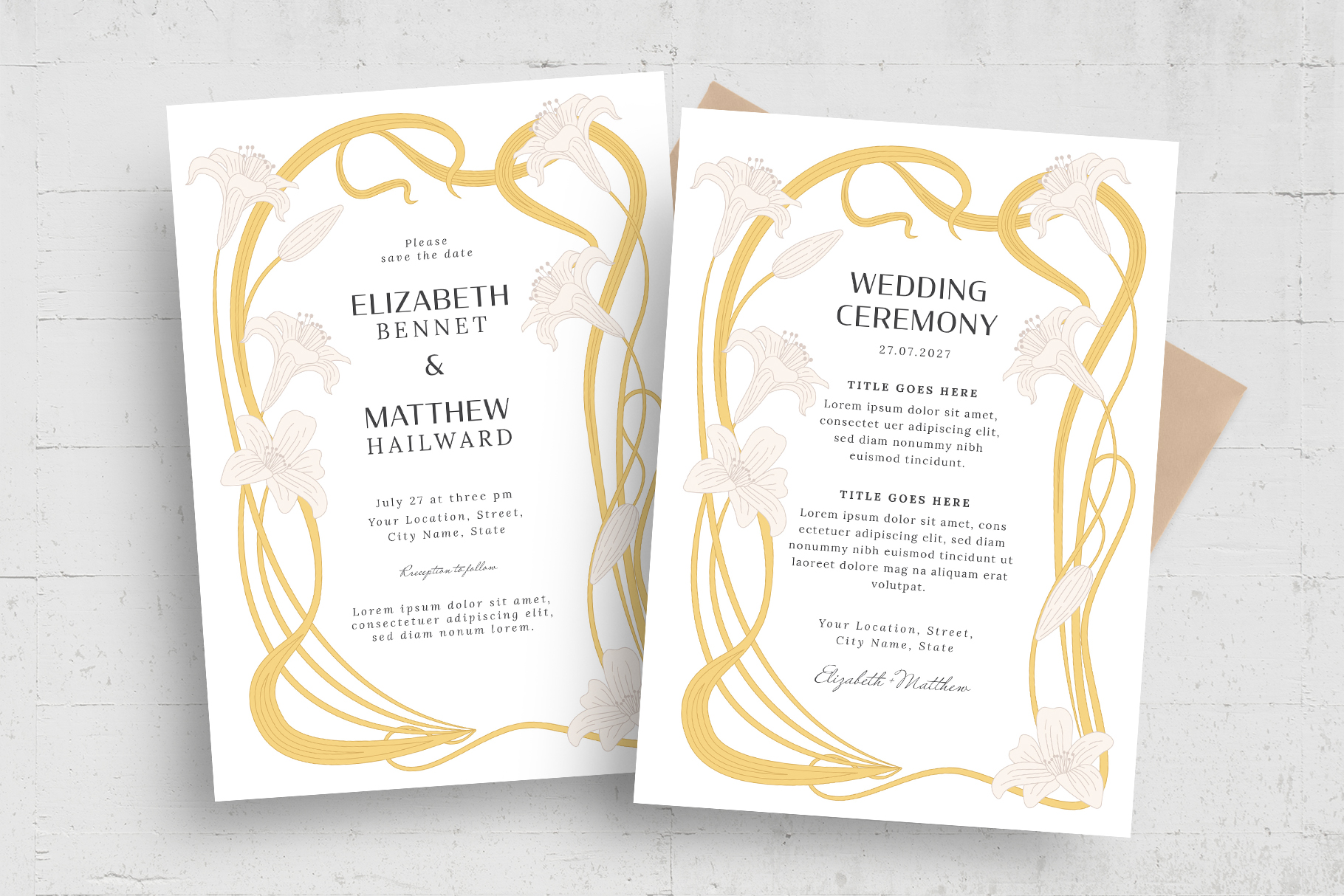 Vintage Flowers Invitation Template in AI PSD EPS