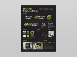 Brand Guidelines Poster Template for AI PSD EPS