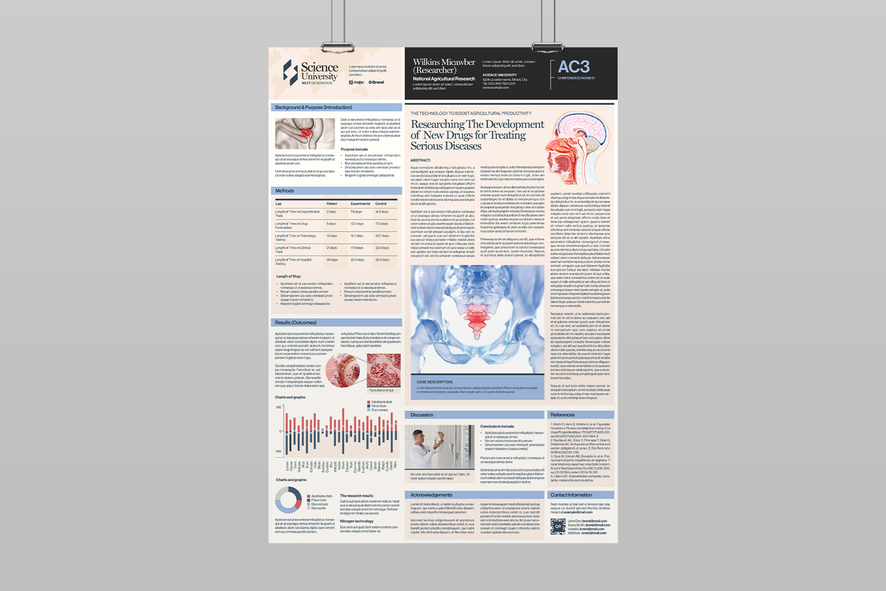 Case Study & Research Poster Template for InDesign