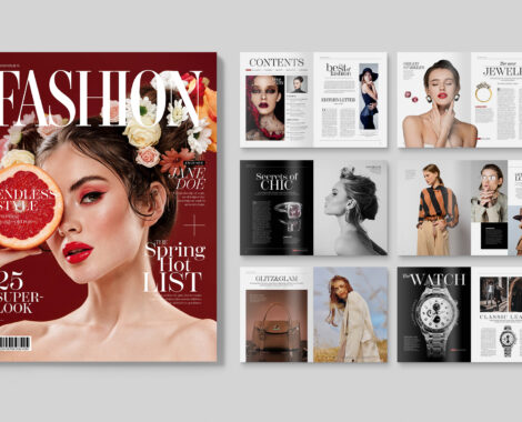 Fashion Magazine Template in INDD format