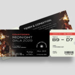 Modern Event Ticket Template in AI PSD EPS