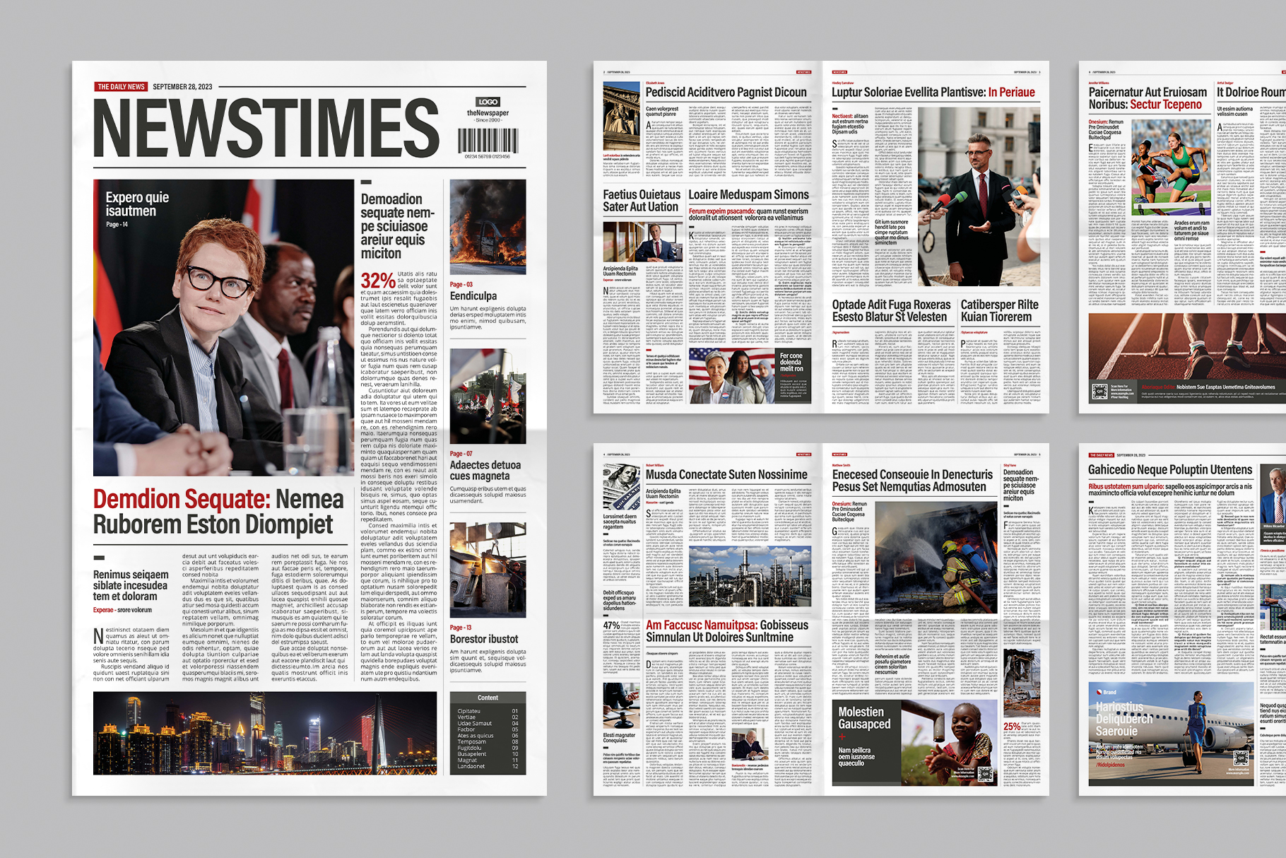 Modern Newspaper Template for InDesign