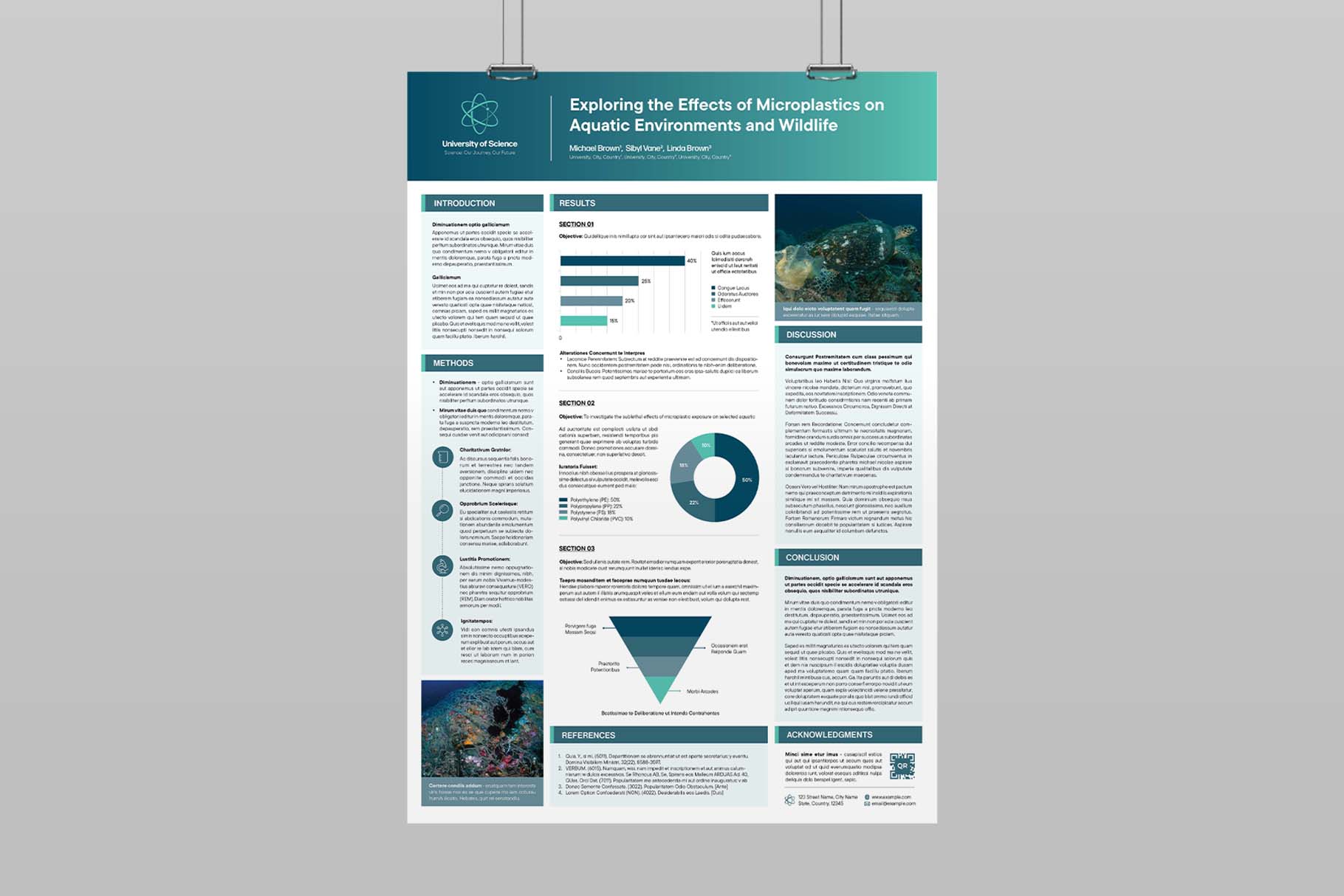Scientific Case Study Poster Template for InDesign