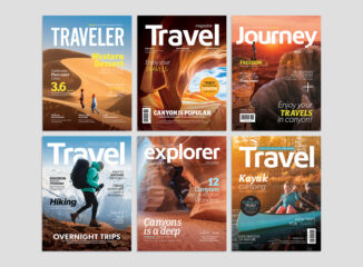Travel Magazine Cover Templates in AI EPS PSD