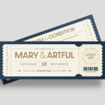 Wedding Ticket Template in AI EPS PSD