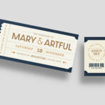 Wedding Ticket Template in AI EPS PSD
