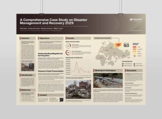 Landscape Research Poster Template for InDesign