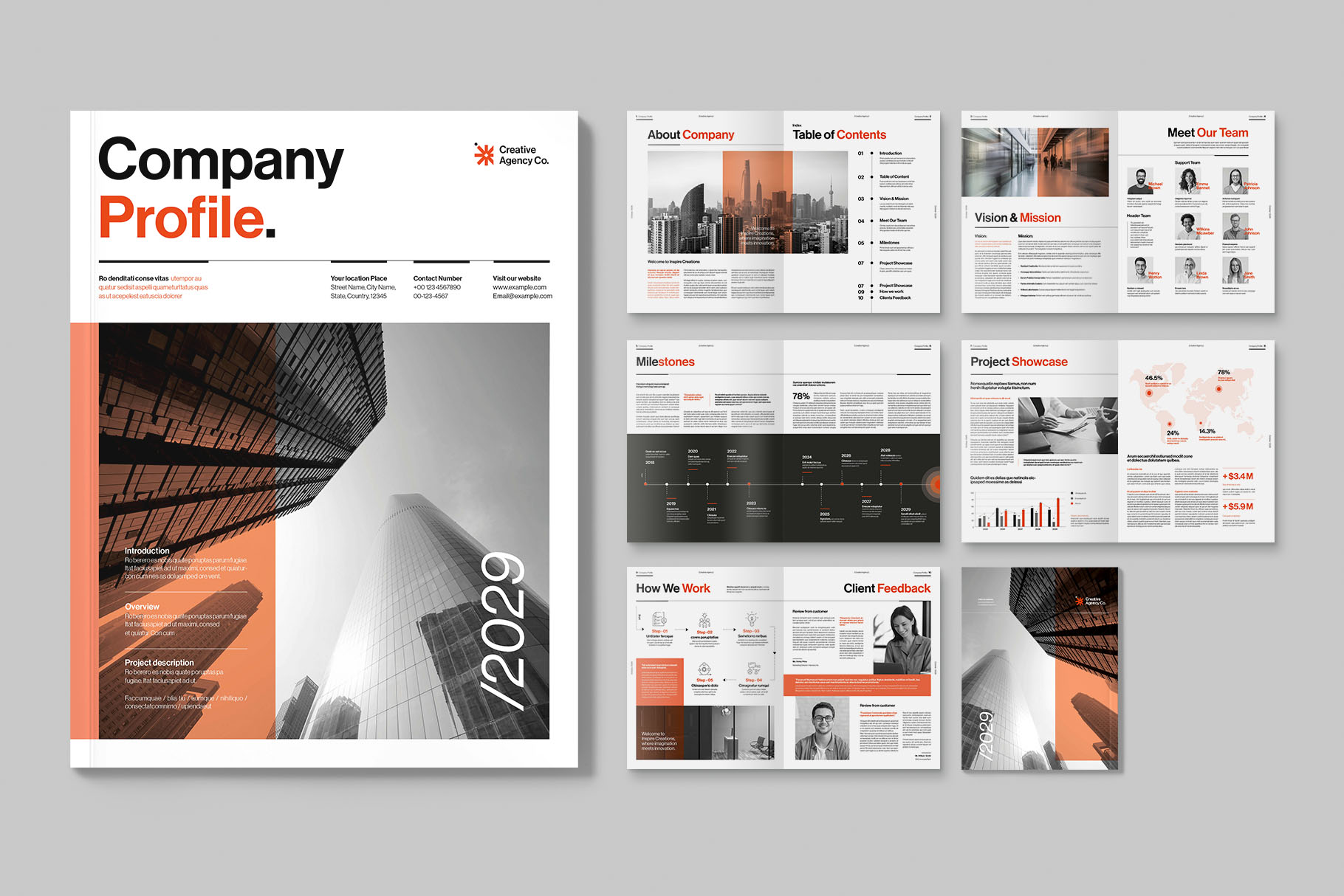 Company Profile Brochure Template for InDesign