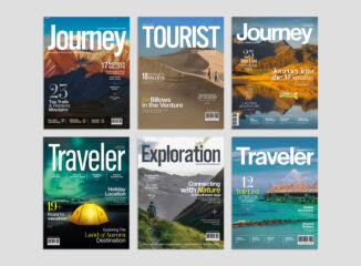 Travel Magazine Cover Templates for InDesign
