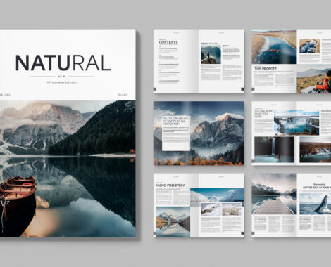 Simple Travel Magazine Template for InDesign