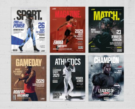 Sport Magazine Cover Templates for InDesign