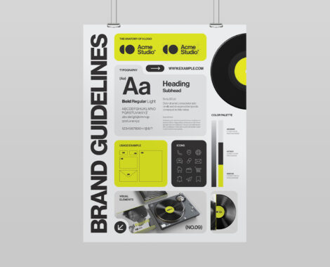 Brand Guidelines Poster Template inAI EPS PSD