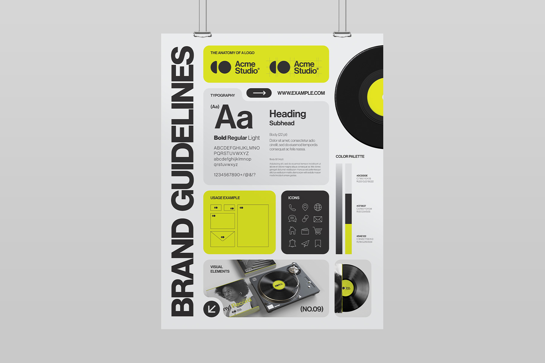 Brand Guidelines Poster Template inAI EPS PSD