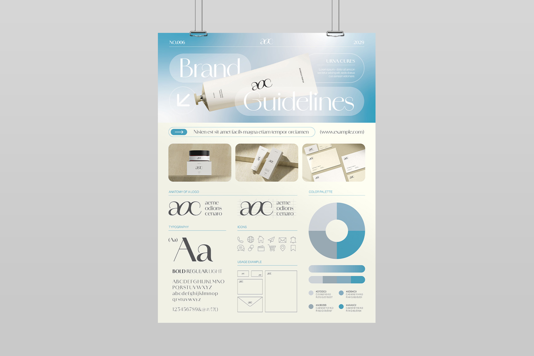 Brand Guidelines Poster Template in AI EPS PSD