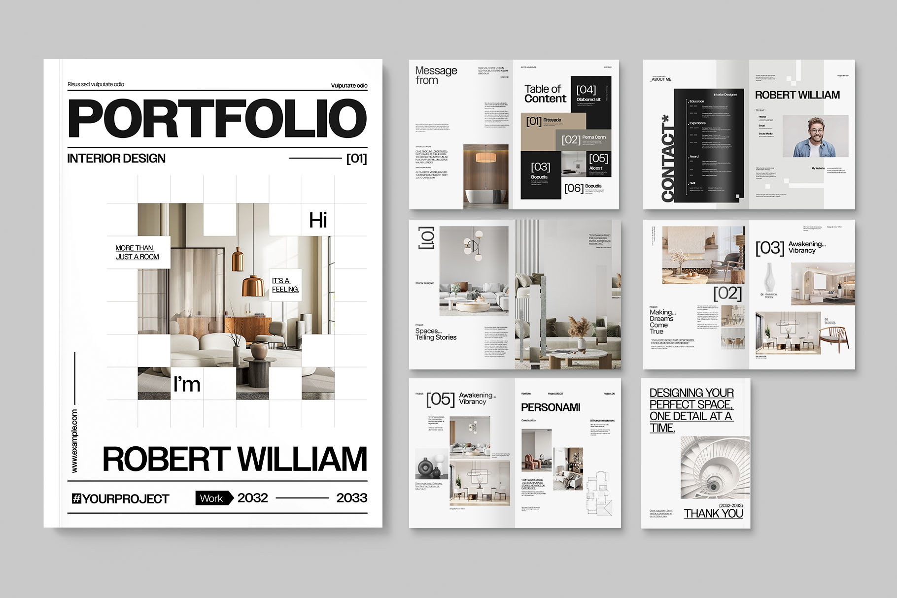 Portfolio Magazine Template in InDesign format