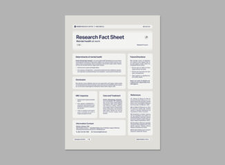 Research Fact Sheet Template for InDesign INDD