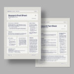 Research Fact Sheet Template for InDesign INDD