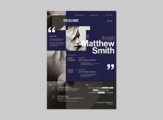 Resume Template in InDesign format