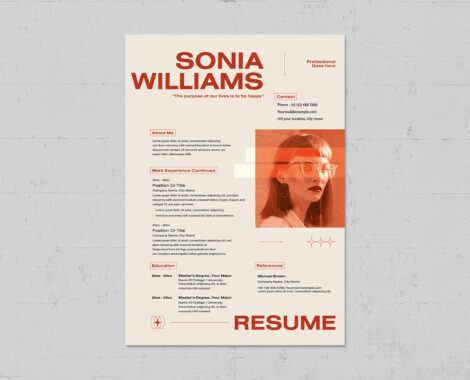 Resume Template for InDesign INDD