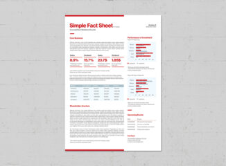 Simple Fact Sheet for InDesign INDD