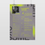 Bold Resume Template in InDesign format