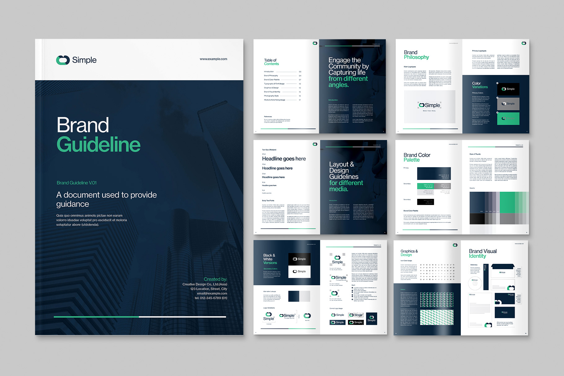 Brand Guideline Template in INDD format