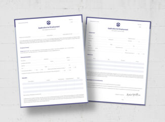 Employee Personal Information Form in INDD format