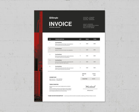 Invoice Template in INDD format