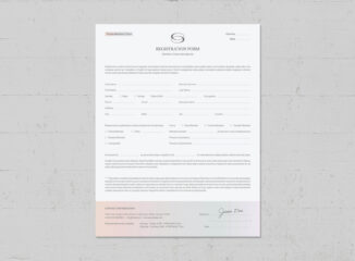 Registration Form Template in InDesign