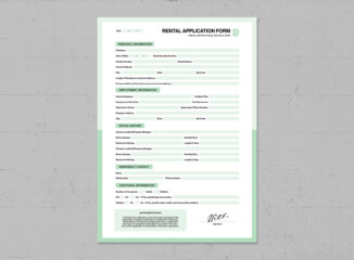 Application Form Template in INDD format