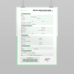 Application Form Template in INDD format