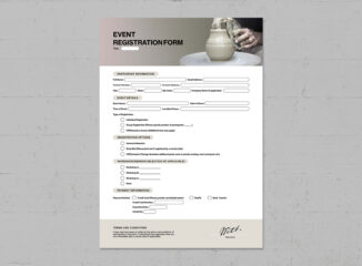 Event Registration Form in INDD format