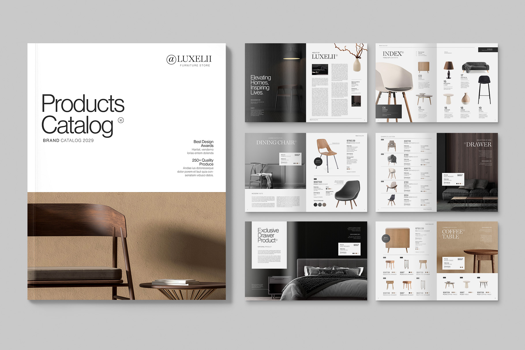 Product Catalog Brochure Template in INDD format