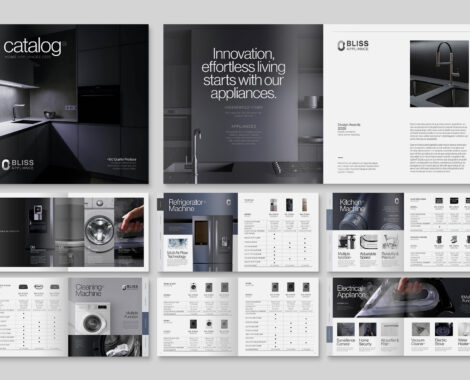 Square Home Appliance Catalog in InDesign INDD & IDML Formats