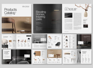 Square Product Catalog Brochure Template in INDD format
