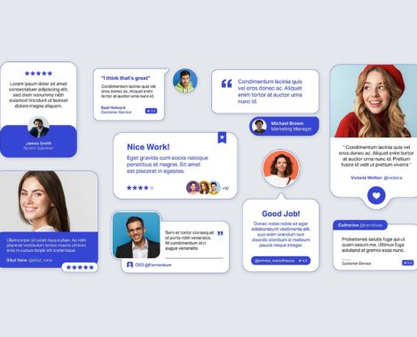 Testimonials, Review & Quotes Template in PSD AI EPS format