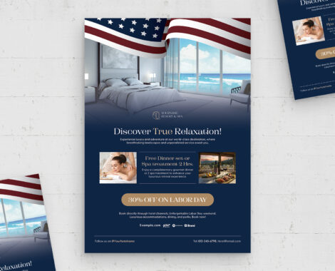American Flag Flyer Template in AI EPS PSD