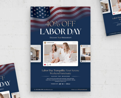 Labor Day Flyer Template in AI EPS PSD