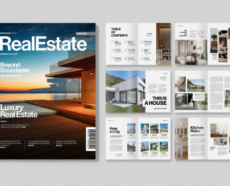 Real Estate Magazine Template in InDesign INDD & IDML format