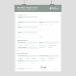 Member Registration Form Template in Ai, INDD, IDML & EPS