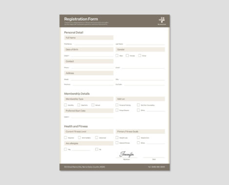Membership Registration Form Template in Ai, INDD, IDML & EPS