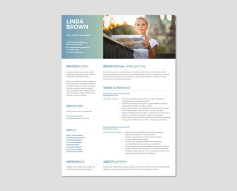 Simple Resume Template in Ai, INDD, IDML & EPS